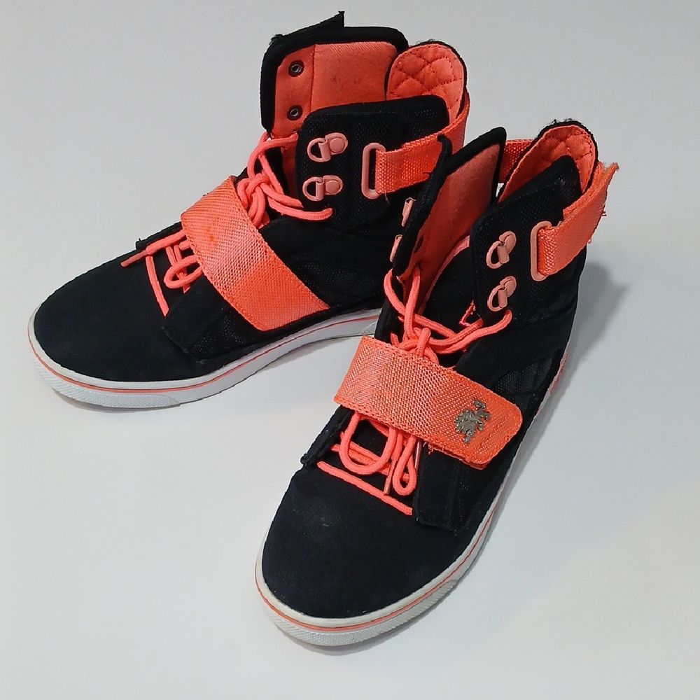 Vlado Atlas II Women Black & Pink High-Top Sneakers Shoes Size 7